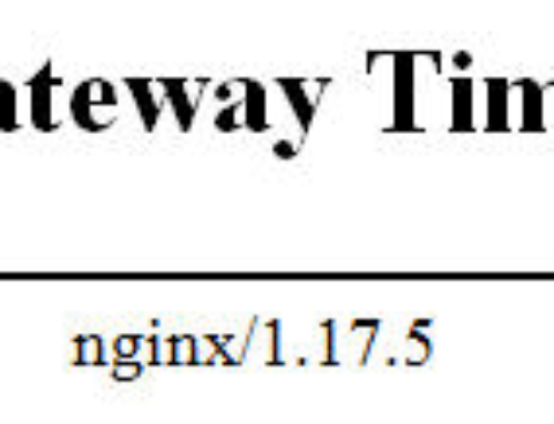 504 gateway time out nginx